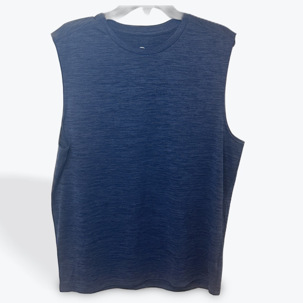 CHAMPION Men’s Navy Blue Cloud Knit Sleeveless Tank Top Size Large